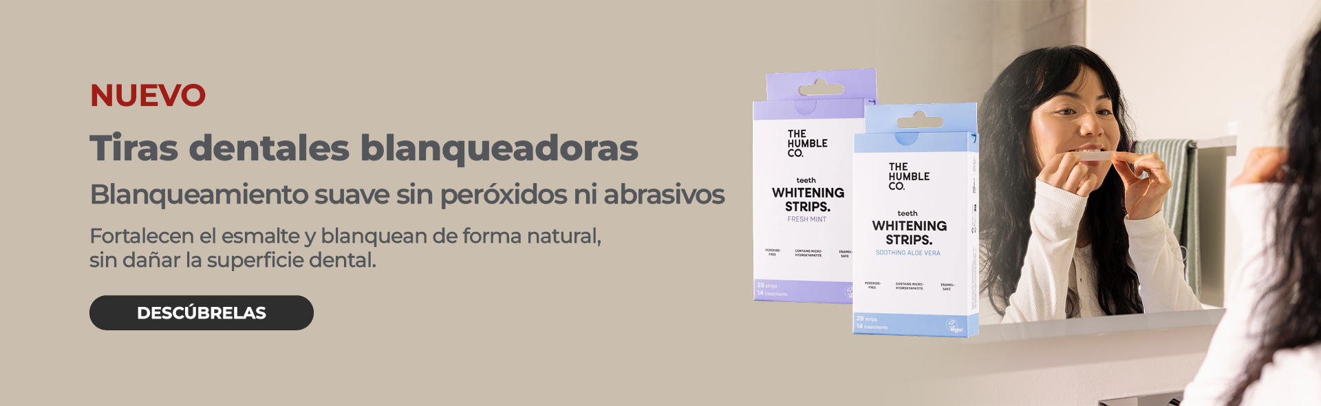 Imagen de madre e hija el primer día del cole con texto sobre fondo claro "Vuelta al cole y a la oficina con NaturaBIO Cosmetics: cuida de ti y de tu familia con cosmética natural certificada". Incluye un botón con enlace con el texto "Compra ahora"
